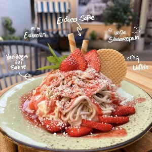 Spaghettieis Kuchen eigene Herstellung Effelder Eichsfelder Eismanufaktur